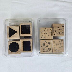 Stampin' Up! 4 Piece Little Shapes Set and 4 Piece Fresh Fillers Set Bundle